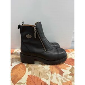 Harley-Davidson Starter Switch Black Women's Leather Boots Size 8 D82016